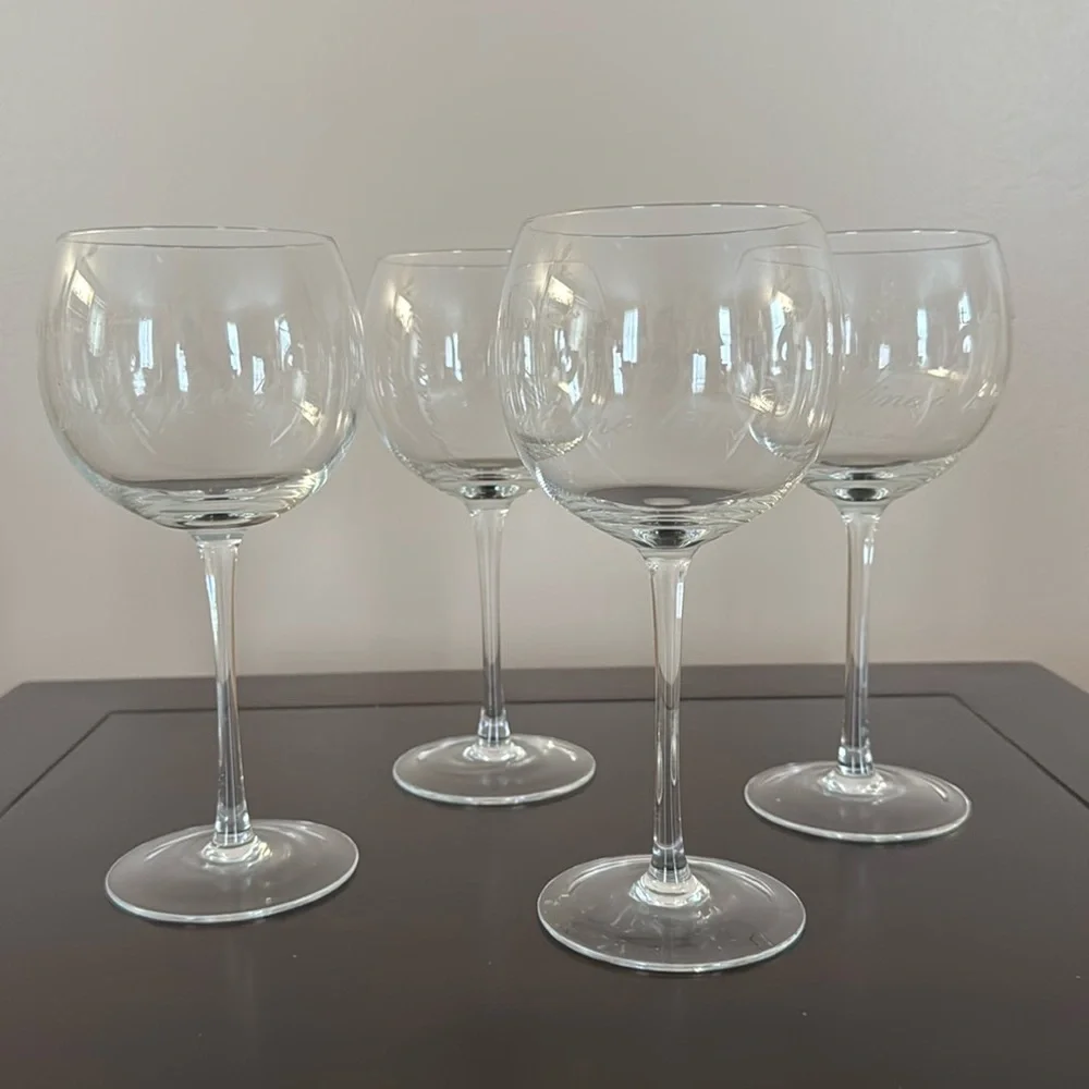 Pottery Barn Wine Quote Red Wine Glasses - Picture 2 of 9